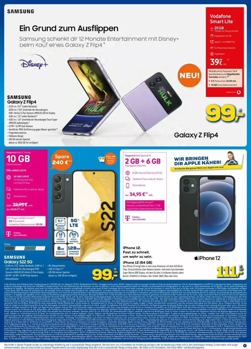 Aktueller Prospekt Euronics - Prospekte - von 31.08 bis 07.09.2022 - strona 5 - produkty: Apple, decke, disney, eis, Elan, ente, erde, iphone, IPhone 12, preisvorteil, reis, ring, Samsung, samsung galaxy, Ti, wasser