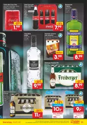 Gazetka promocyjna Netto Marken-Discount - Filial Angebote - Gazetka - ważna od 15.01 do 15.01.2022 - strona 21 - produkty: angebot, Becher, Becherovka, Berger, bier, coca-cola, cola, eis, elle, fanta, fanta oder, flasche, Freiberger, gin, glasflasche, hero, kellerbier, köstritzer, kräuter, kräuterlikör, likör, pils, pilsener, premium pils, reis, steiner, Three Sixty, Ti, vodka, warsteiner, ZTE