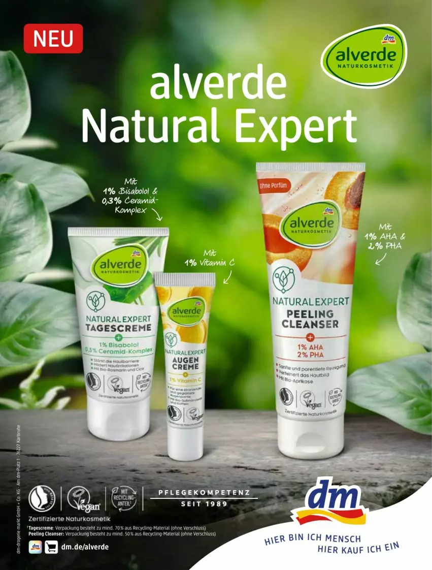 Aktueller Prospekt Dm Drogerie - Prospekte - von 01.02 bis 29.02.2024 - strona 31 - produkty: Alverde, Clin, creme, erde, kosmetik, natur, natura, naturkosmetik, Peeling, Ria, tagescreme, Ti