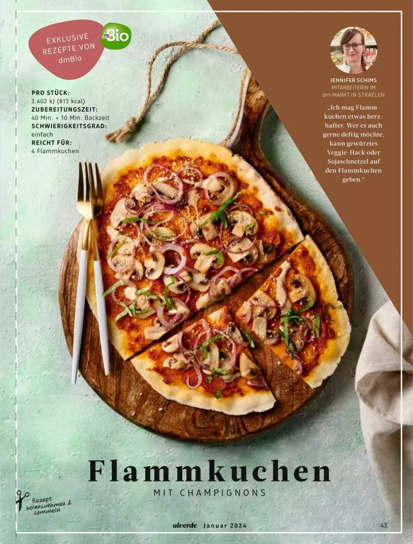 Aktueller Prospekt Dm Drogerie - Prospekte - von 01.02 bis 29.02.2024 - strona 43 - produkty: flammkuchen, gewürz, kuchen, lamm, soja, Ti, veggie, ZTE