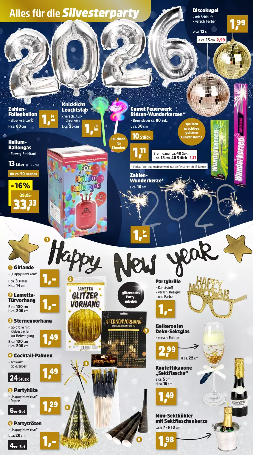 Aktueller Prospekt Thomas Philipps - von 15.12 bis 20.12.2025 - strona 15 - produkty: auer, ball, Brille, cocktail, flasche, Girlande, Jugendfeuerwerk, kerze, Knicklicht, Kugel, Lametta, Leuchte, leuchten, Mett, reifen, rwe, sekt, Ti