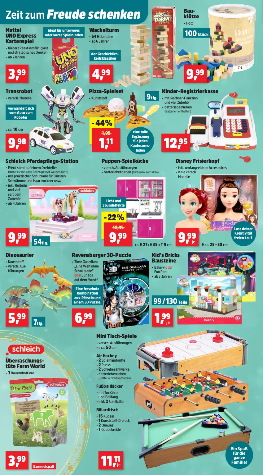 Aktueller Prospekt Thomas Philipps - von 15.12 bis 20.12.2025 - strona 4 - produkty: ACC, accessoires, auer, aust, auto, ball, batterie, batterien, Bau, Bauer, burger, bürste, bürsten, dell, disney, elle, erde, Fußball, haartrockner, Holz, Kartenspiel, Kaufmanns, Kinder, Kreide, küche, Kugel, LG, Mattel, Mode, pizza, Puppe, Puzzle, ravensburger, rwe, Schleich, schoko, schokolade, Spiele, Spielküche, teller, Ti, Tiere, tisch, Trockner, Tüte