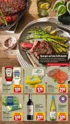 Gazetka promocyjna Rewe - Prospekte - Gazetka - ważna od 20.04 do 20.04.2024 - strona 5 - produkty: allioli, auer, Becher, burgunder, butter, chovi, decke, grauer burgunder, grill, heinz, ketchup, kräuter, kräuter-butter, marinade, mayonnaise, meggle, Nackensteak, nackensteaks, nero, oder kräuter, rezept, schwein, schweine, schweinenacken, spargel, steak, steaks, Ti, tomato ketchup, wein, weine, Yo