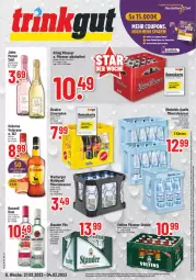 Gazetka promocyjna Trinkgut - Gazetka - ważna od 04.03 do 04.03.2023 - strona 1 - produkty: alkohol, Alwa, angebot, bacardi, bacardi rum, bier, brause, burger, coupon, coupons, deutschlandcard, elle, fassbrause, flasche, jules mumm, könig pilsener, limo, limonade, limonaden, mineralwasser, mumm, osborne, pils, pilsener, rheinfels quelle, rum, sac, sekt, sinalco, Ti, veltins, veltins pilsener, veterano, wasser