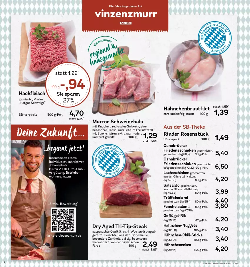 Aktueller Prospekt Aez - Prospekte - von 28.08 bis 02.09.2023 - strona 4 - produkty: angebot, chili, eis, elle, fenchel, fleisch, gin, hähnchenbrust, hofgut, lachs, lachsschinken, natur, nuggets, reis, rind, rinder, Rinderkeule, rosen, saft, salami, Salsa, schinken, schnitten, schwein, schweine, steak, Ti, wein, weine, ZTE