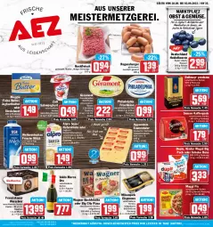 Gazetka promocyjna Aez - Prospekte - Gazetka - ważna od 02.09 do 02.09.2023 - strona 1 - produkty: alpro, Becher, beere, beeren, beutel, bier, burger, butter, dallmayr, dallmayr prodomo, dessert, drink, drinks, duplo, eis, emmentaler, flasche, fleisch, franziskaner, französischer weichkäse, frische milch, frischkäse, géramont, gewürz, glasflasche, hackfleisch, hackfleisch gemischt, hafer, Haferdrink, hartkäse, heidelbeere, heidelbeeren, hofgut, joghur, joghurt, kaffee, kaffeepads, Käse, Kinder, kinder riegel, kuchen, kühlschrank, maggi, maggi fix, meggle, Meister, milch, mövenpick, mövenpick eis, nuss, obst, Pfannkuchen, philadelphia, pizza, prodomo, regensburger, reis, riegel, sahne, Sahnejoghurt, salat, salate, Schal, Schale, schoko, Schrank, senseo, soja, Streichzart, Ti, tisch, valdo, wagner, weichkäse, weihenstephan, weissbier, zott, ZTE