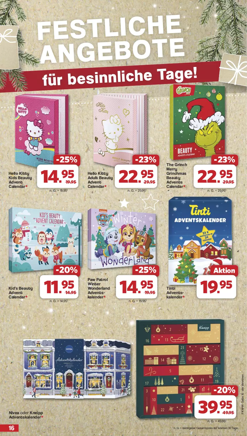 Aktueller Prospekt Famila - Prospekte - von 28.10 bis 02.11.2024 - strona 16 - produkty: Adventskalender, eis, kneipp, nivea, Paw Patrol, reis, Ti, ZTE