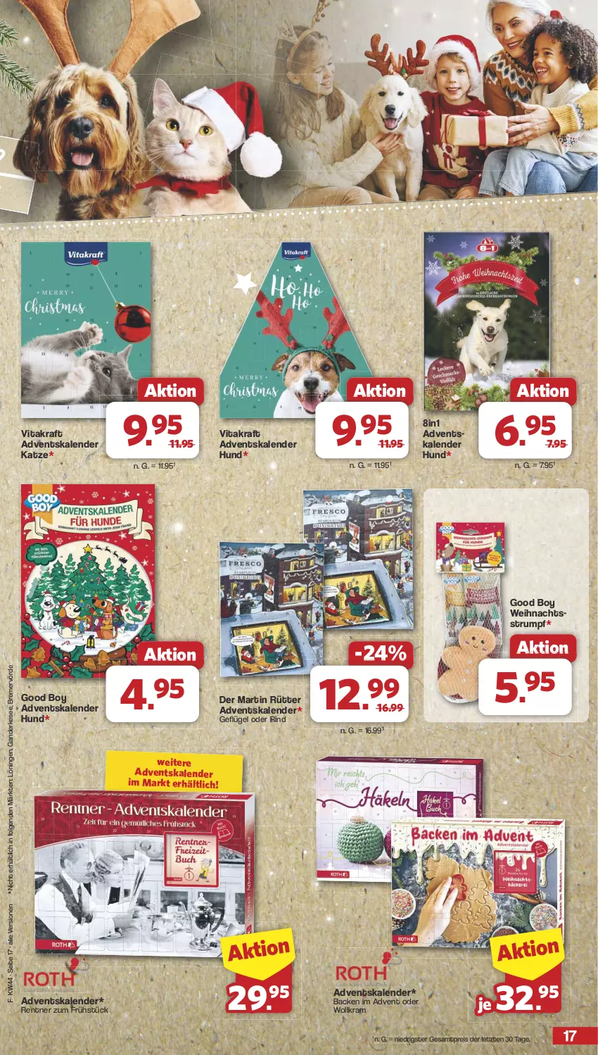 Aktueller Prospekt Famila - Prospekte - von 28.10 bis 02.11.2024 - strona 17 - produkty: Adventskalender, eis, Geflügel, kraft, LG, reis, rind, rum, Ti, vita, vitakraft, ZTE