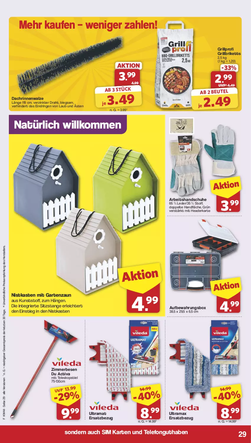 Aktueller Prospekt Famila - Prospekte - von 28.10 bis 02.11.2024 - strona 29 - produkty: activa, aufbewahrungsbox, beutel, briketts, Draht, eis, elle, Garten, grill, grillbriketts, handschuhe, rama, reis, ring, schuhe, sim, telefon, Teleskop, teleskopstiel, teller, Ti, ZTE