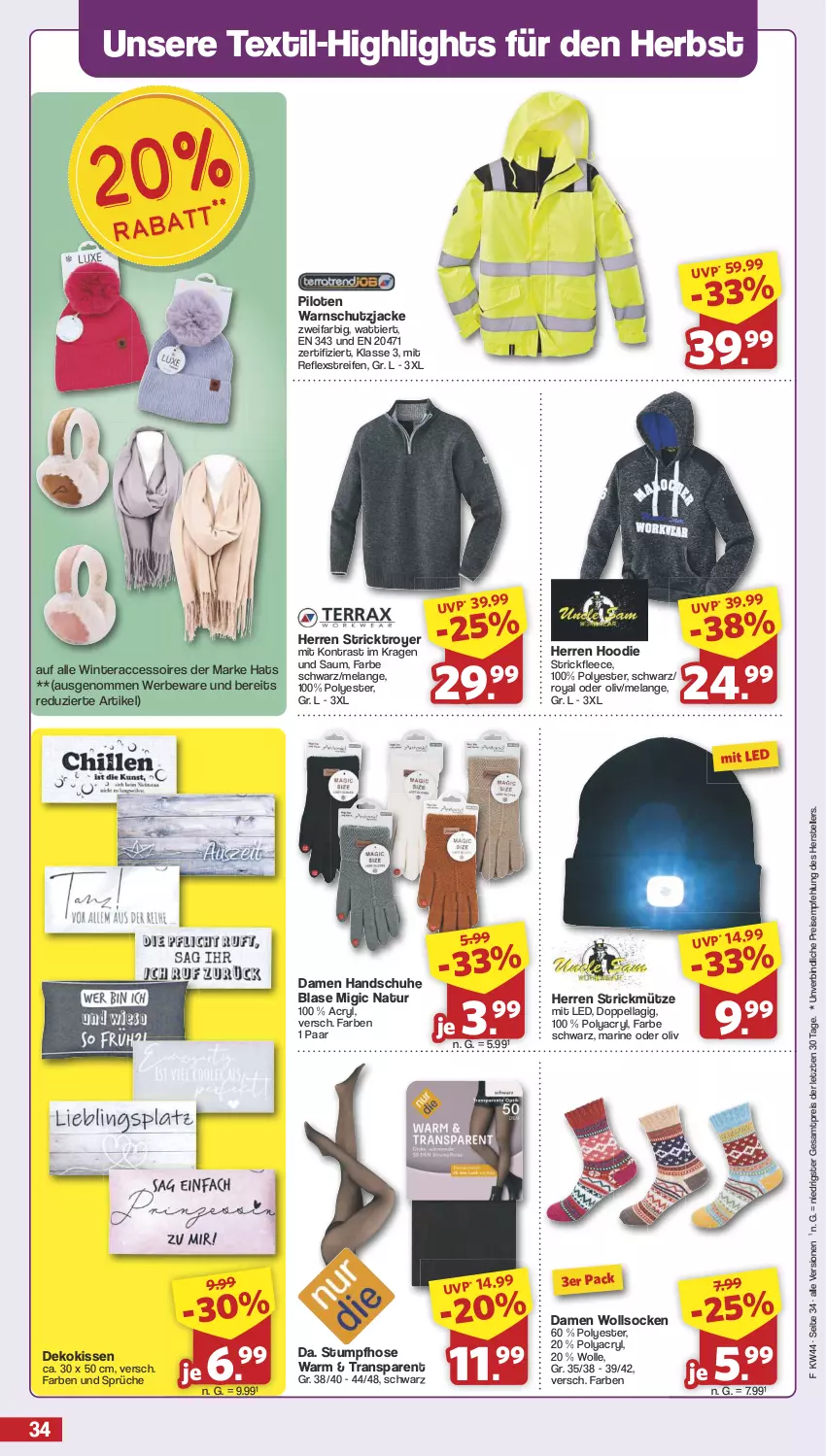 Aktueller Prospekt Famila - Prospekte - von 28.10 bis 02.11.2024 - strona 34 - produkty: ACC, accessoires, dekokissen, eis, Elan, elle, handschuhe, hose, Jacke, kissen, Mütze, natur, reifen, reis, schuhe, socken, teller, Ti, wolle, ZTE