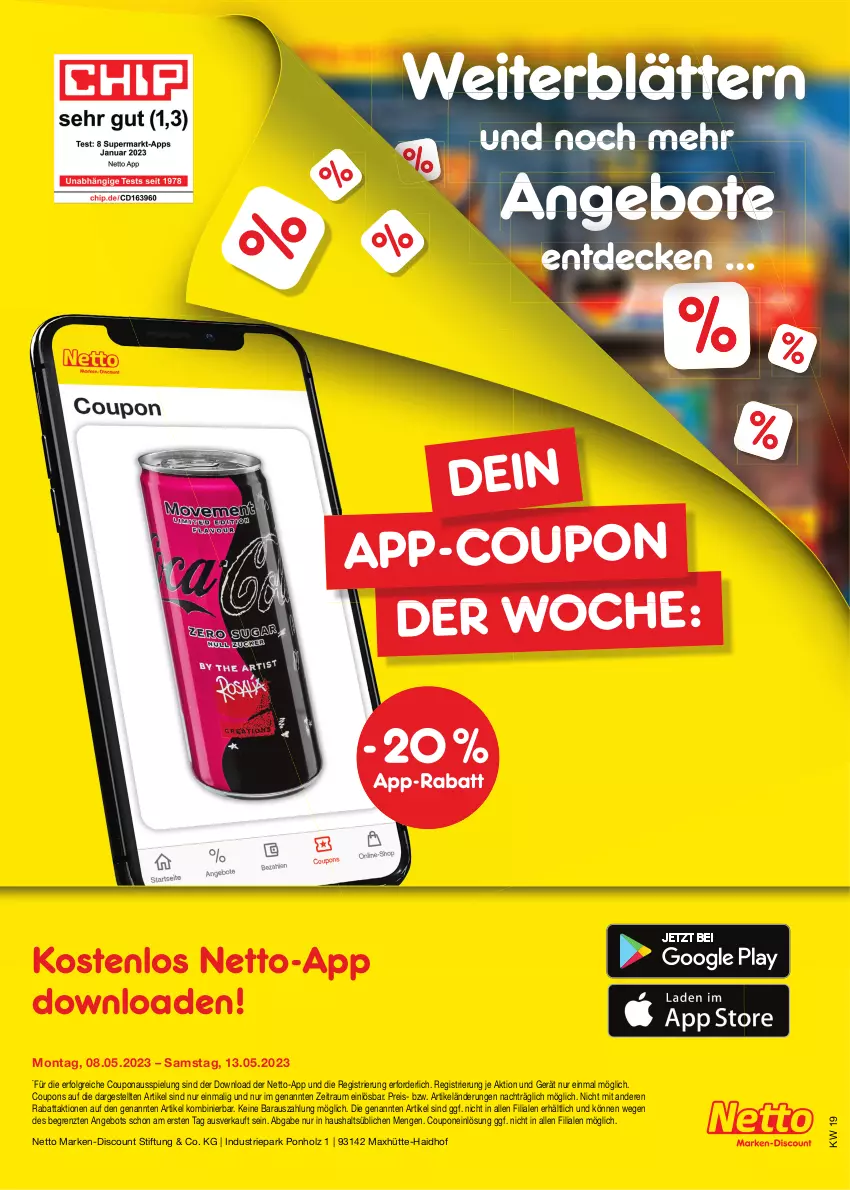 Aktueller Prospekt Netto Marken-Discount - Filial-Angebote - von 08.05 bis 13.05.2023 - strona 45 - produkty: angebot, angebote, coupon, coupons, decke, discount, eis, Holz, LG, marken-discount, reis, Ti, ZTE