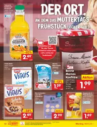 Gazetka promocyjna Netto Marken-Discount - Filial-Angebote - Gazetka - ważna od 13.05 do 13.05.2023 - strona 12 - produkty: bestpreis, bonne maman, brötchen, coppenrath, direktsaft, eis, Germ, konfitüre, mam, milch, müsli, ndk, reis, saft, Ti, valensina, vita, vitalis, vitalis müsli, vollmilch