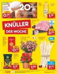 Gazetka promocyjna Netto Marken-Discount - Filial-Angebote - Gazetka - ważna od 13.05 do 13.05.2023 - strona 2 - produkty: angebot, backofen, bestpreis, blume, blumen, blumenöl, chips, chipsfrisch, Donut, donuts, eis, frucht, funny-frisch, geranie, geranien, gin, hartweizen, italienische pasta, kotelett, kuchen, ndk, Ofen, pasta, Pfannkuchen, reis, saft, schwein, schweine, sonnenblume, sonnenblumen, sonnenblumenöl, spaghetti, spargel, stube, Ti, topf, wein, weine