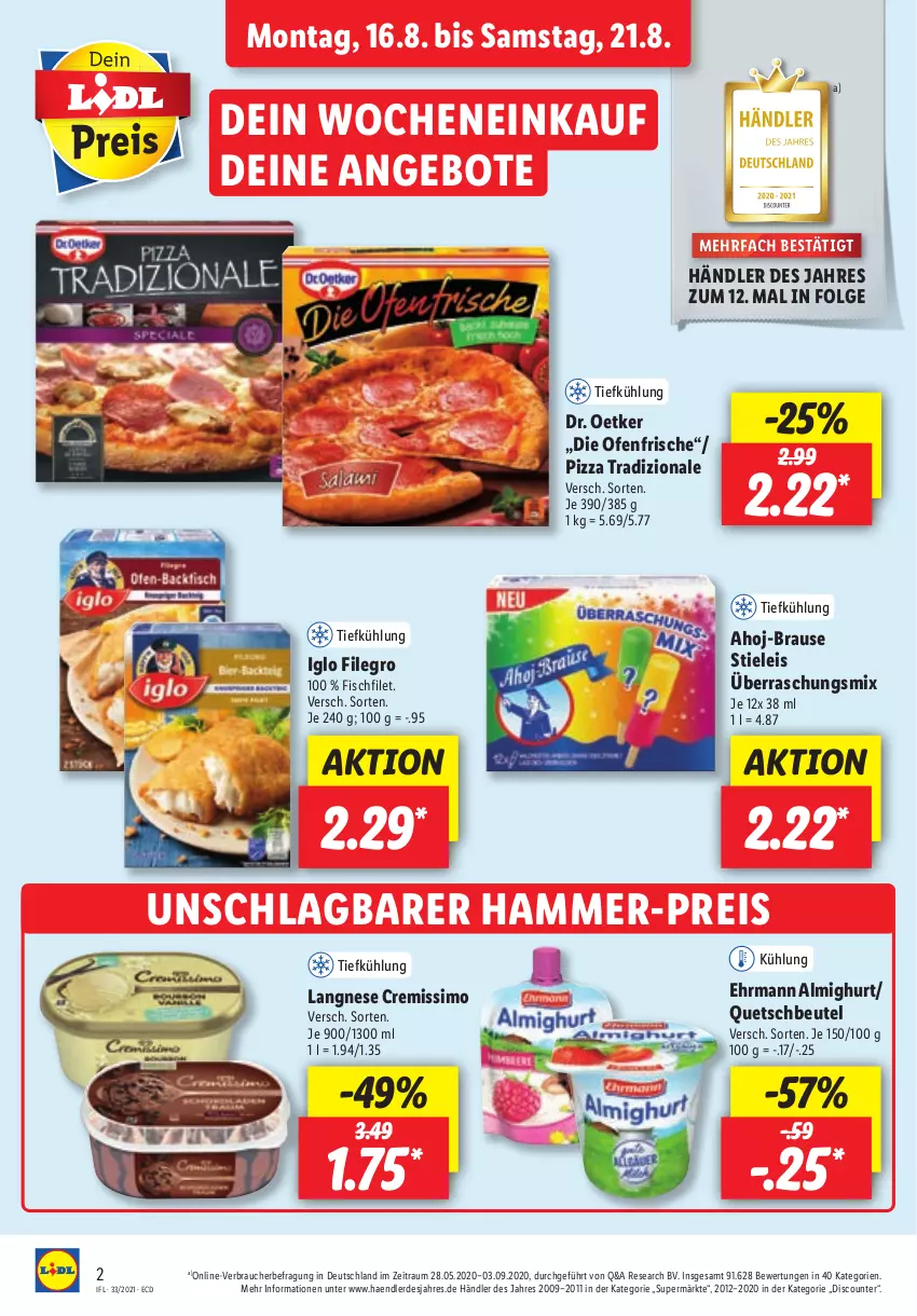 Aktueller Prospekt Lidl - Aktionsprospekt - von 16.08 bis 21.08.2021 - strona 2