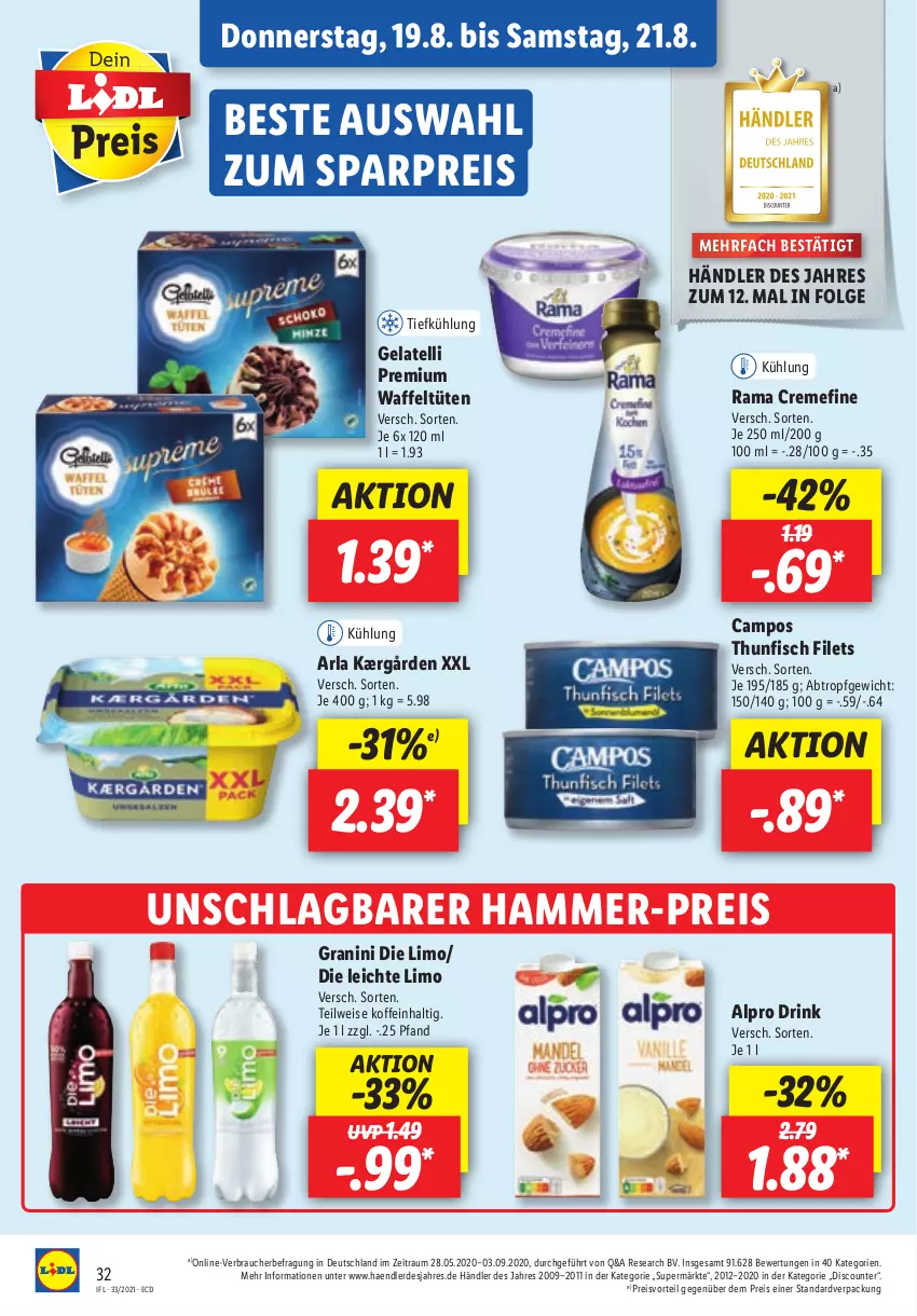 Aktueller Prospekt Lidl - Aktionsprospekt - von 16.08 bis 21.08.2021 - strona 32