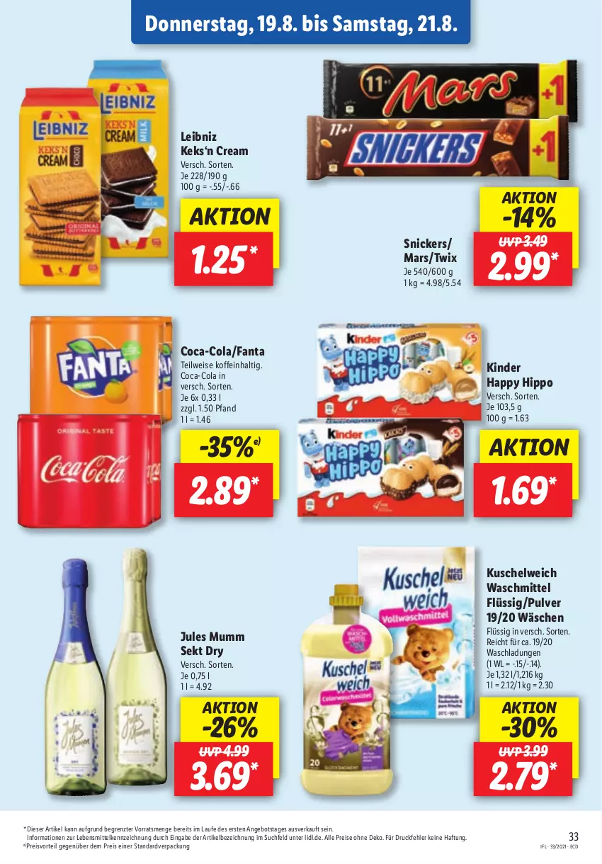 Aktueller Prospekt Lidl - Aktionsprospekt - von 16.08 bis 21.08.2021 - strona 33