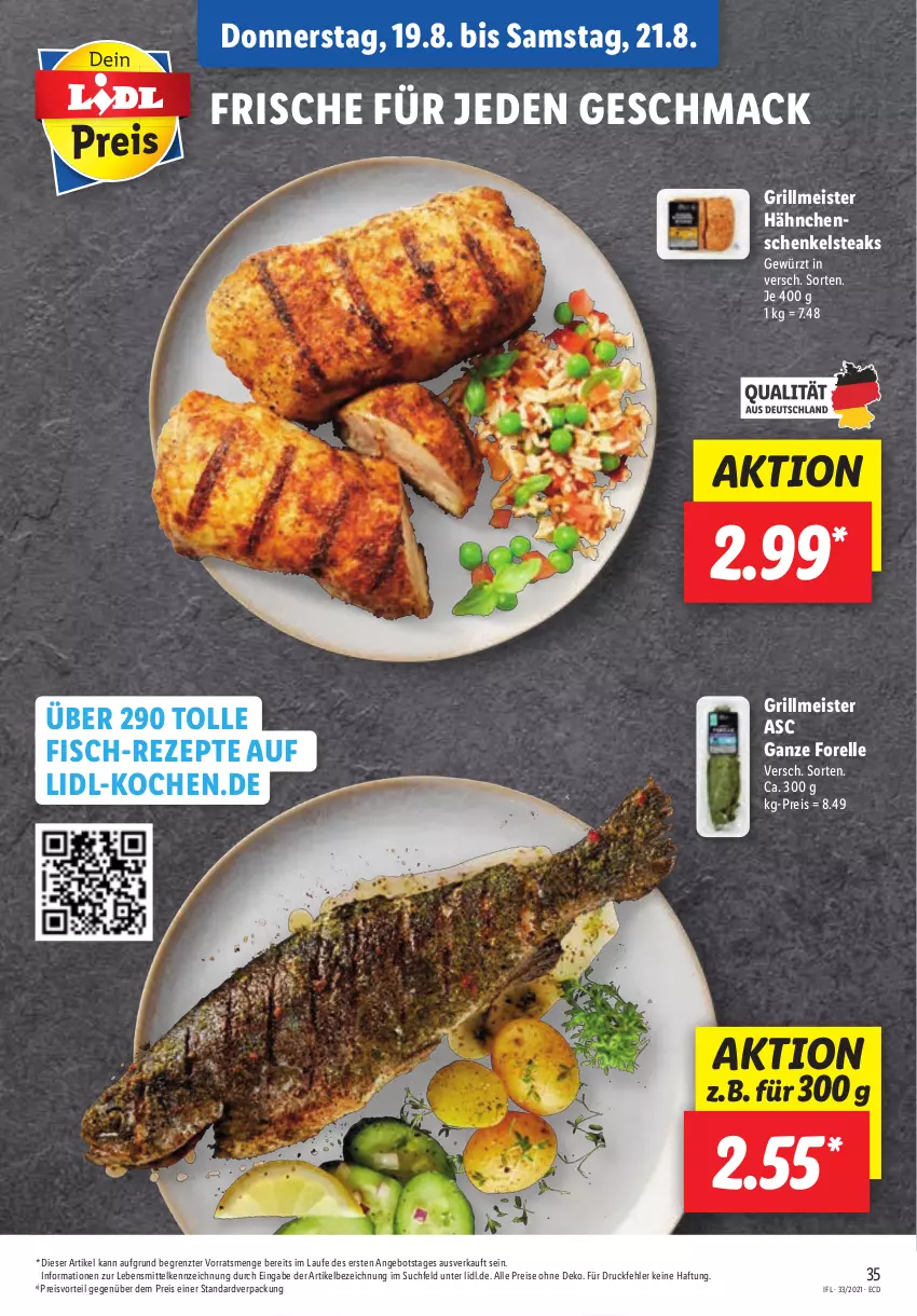 Aktueller Prospekt Lidl - Aktionsprospekt - von 16.08 bis 21.08.2021 - strona 35