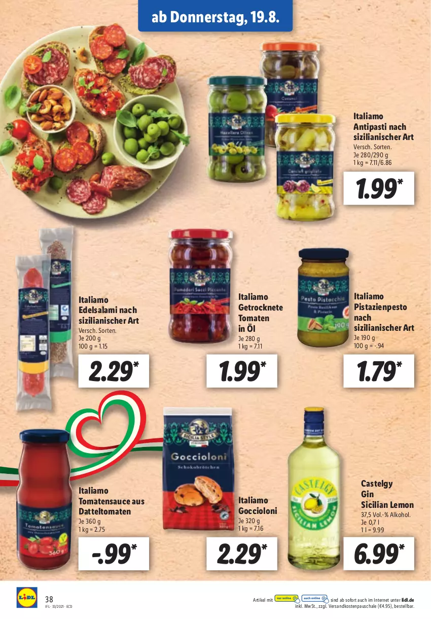 Aktueller Prospekt Lidl - Aktionsprospekt - von 16.08 bis 21.08.2021 - strona 38