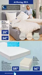 Gazetka promocyjna AldiSud - ALDI Aktuell - Gazetka - ważna od 04.06 do 04.06.2022 - strona 10 - produkty: aldi, Bau, baumwolle, bett, Betttuch, bettwäsche, dormia, kissen, komfortschaummatratze, latte, LG, Liege, matratze, Schaummatratze, spannbetttuch, Ti, tuc, wolle