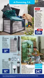 Gazetka promocyjna AldiSud - ALDI Aktuell - Gazetka - ważna od 04.06 do 04.06.2022 - strona 23 - produkty: akku, alle artikel ohne dekoration, aufbewahrungsbox, aufbewahrungstasche, Bank, Bau, blume, blumen, dekoration, dell, edelstahl, eis, elle, gardenline®, Garten, Gewächshaus, gin, Leuchte, Mode, Ria, rum, schirme, schirmständer, schutzhülle, sitzbank, sonnenschirm, Tasche, Ti, tisch, werkzeug, ZTE