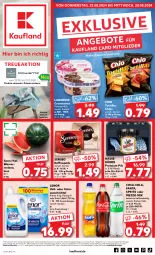 Gazetka promocyjna Kaufland - Prospekt - Gazetka - ważna od 28.08 do 28.08.2024 - strona 1 - produkty: angebot, angebote, chips, coca-cola, cola, colorwaschmittel, cremissimo, eis, ente, fanta, hasseröder, kaffee, kaffeepads, langnese, langnese cremissimo, lenor, melone, Mezzo Mix, pils, Pods, premium pils, reis, senseo, sim, sprite, Ti, tortilla, tortillas, waschmittel, wasser, wassermelone, ZTE