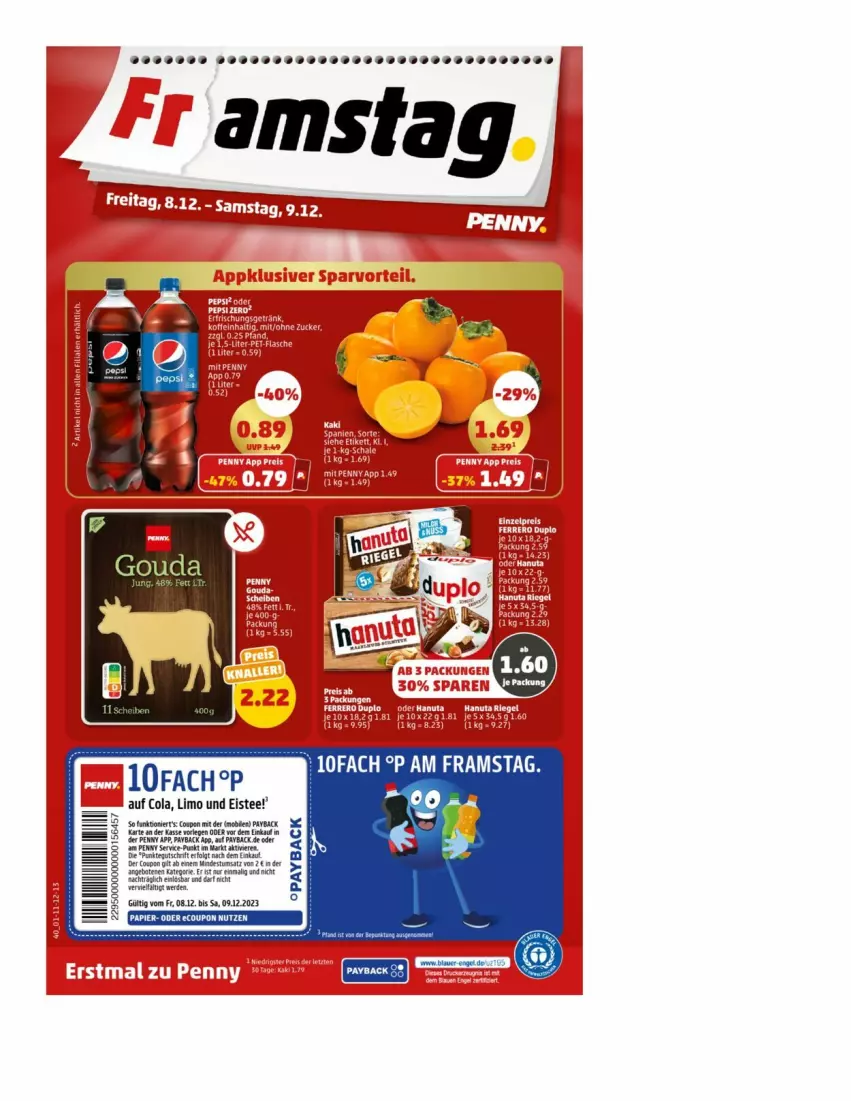 Aktueller Prospekt Penny - Prospekte - von 04.12 bis 09.12.2023 - strona 1 - produkty: cola, coupon, eis, eistee, erde, LG, limo, payback, rwe, tee, Ti