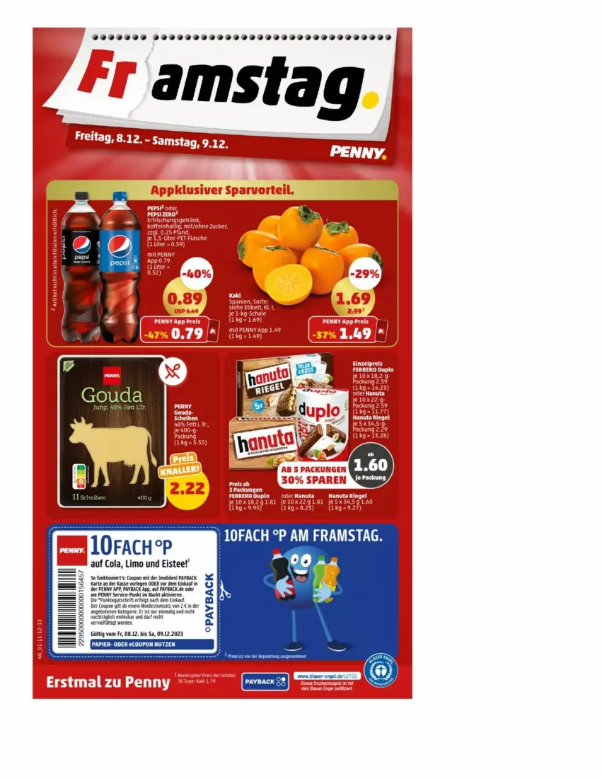 Aktueller Prospekt Penny - Prospekte - von 04.12 bis 09.12.2023 - strona 2 - produkty: angebot, angebote, cola, coupon, eis, eistee, limo, payback, tee, Ti