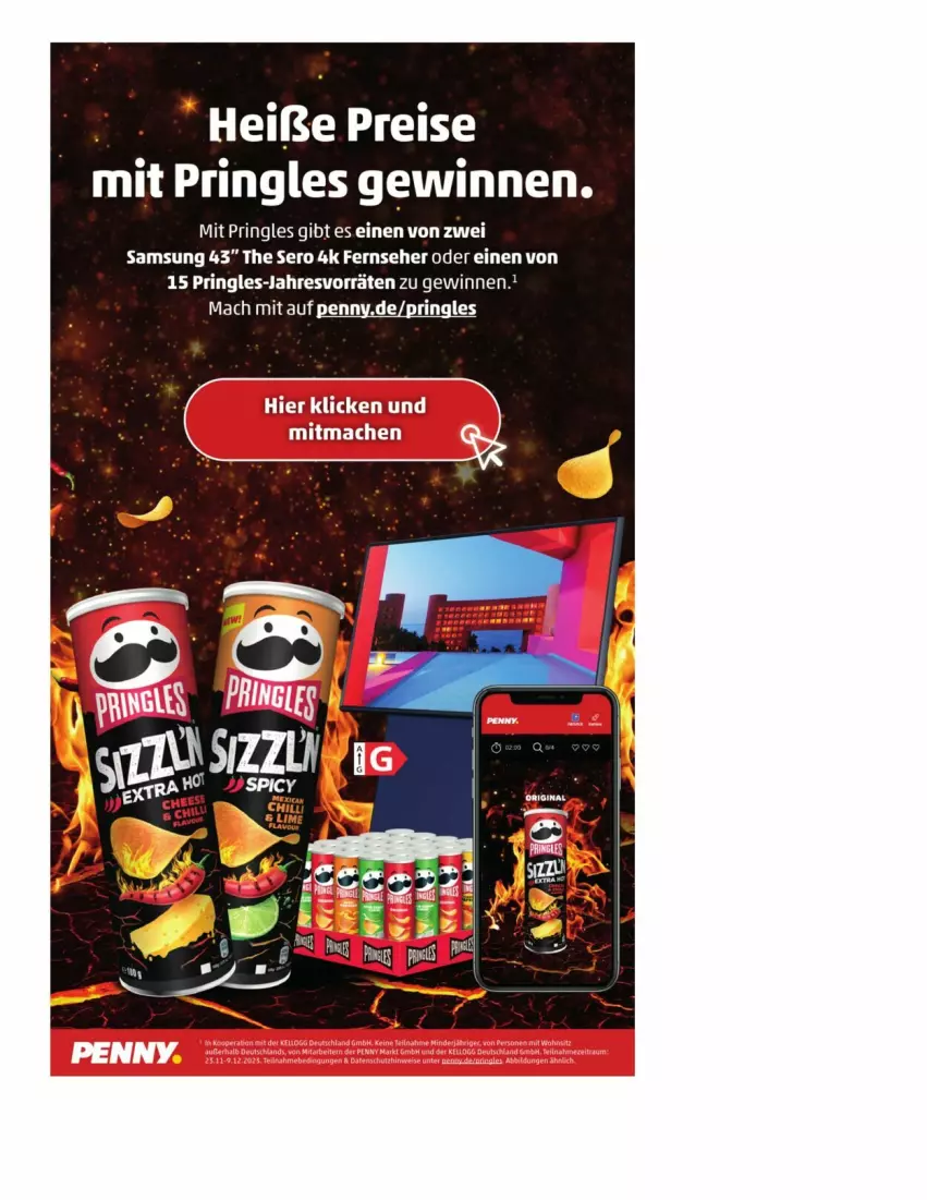 Aktueller Prospekt Penny - Prospekte - von 04.12 bis 09.12.2023 - strona 29 - produkty: ente, fernseher, mac, pringles, ring, Samsung, Ti