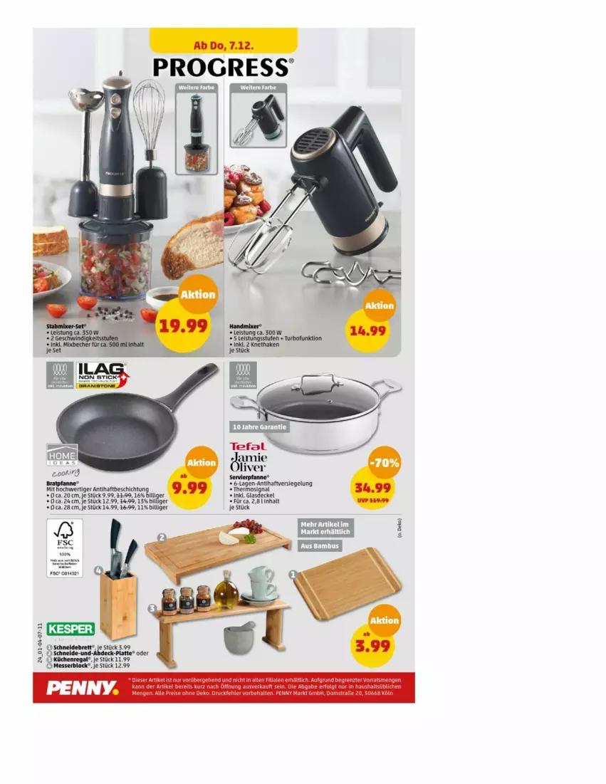 Aktueller Prospekt Penny - Prospekte - von 04.12 bis 09.12.2023 - strona 31 - produkty: decke, Deckel, latte, messer, tefal, Ti