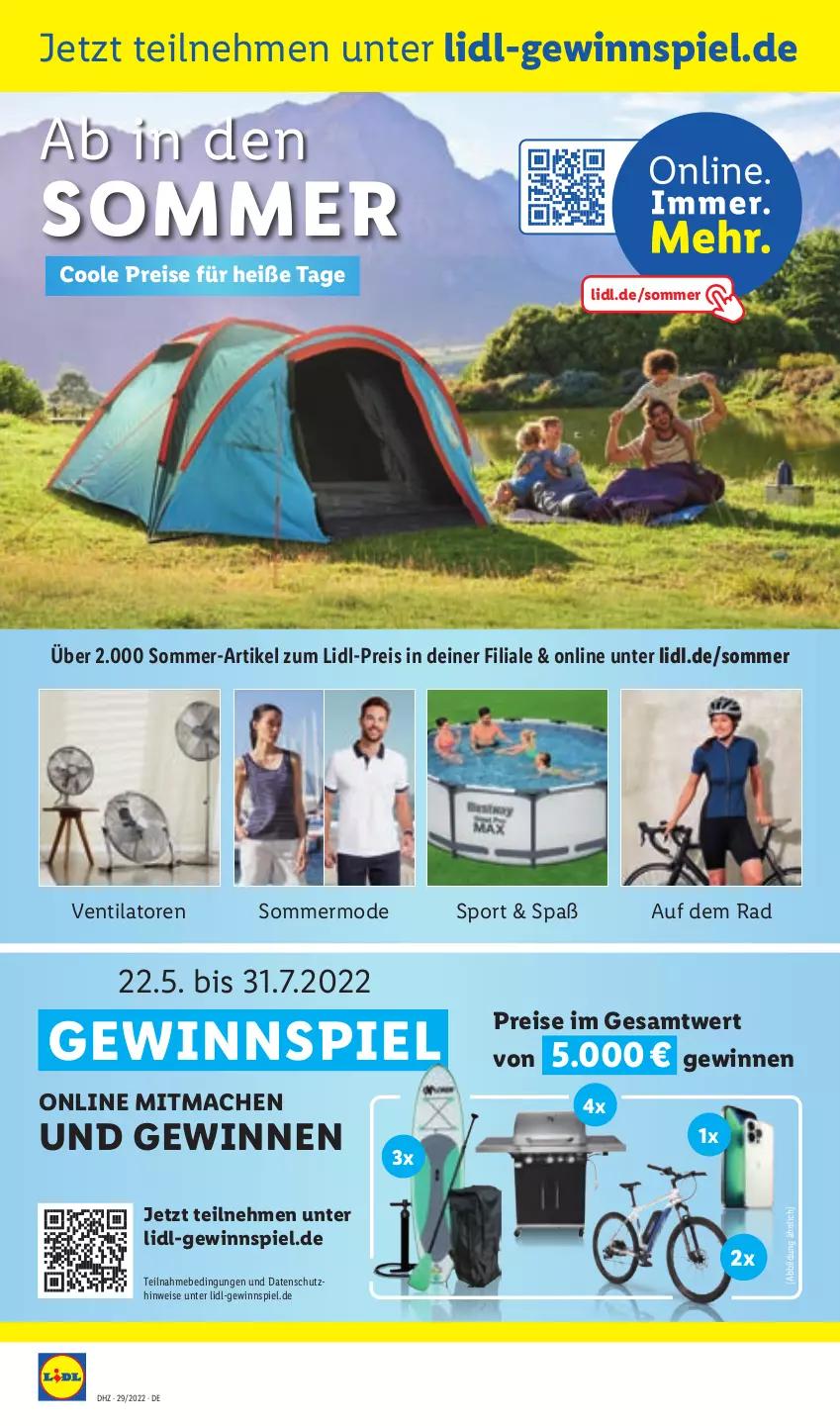 Aktueller Prospekt Lidl - Aktionsprospekt - von 18.07 bis 23.07.2022 - strona 26 - produkty: eis, gewinnspiel, mac, Mode, reis, Sport, Ti, ventilator