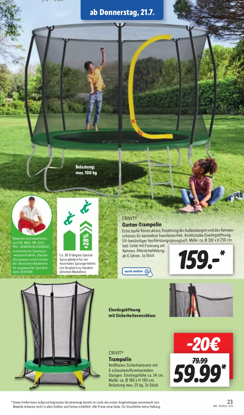 Aktueller Prospekt Lidl - Aktionsprospekt - von 18.07 bis 23.07.2022 - strona 27 - produkty: angebot, crivit, dell, eis, elle, Garten, hero, Mantel, Mode, reis, Spezi, Sport, Ti, Trampolin, tuc, ZTE