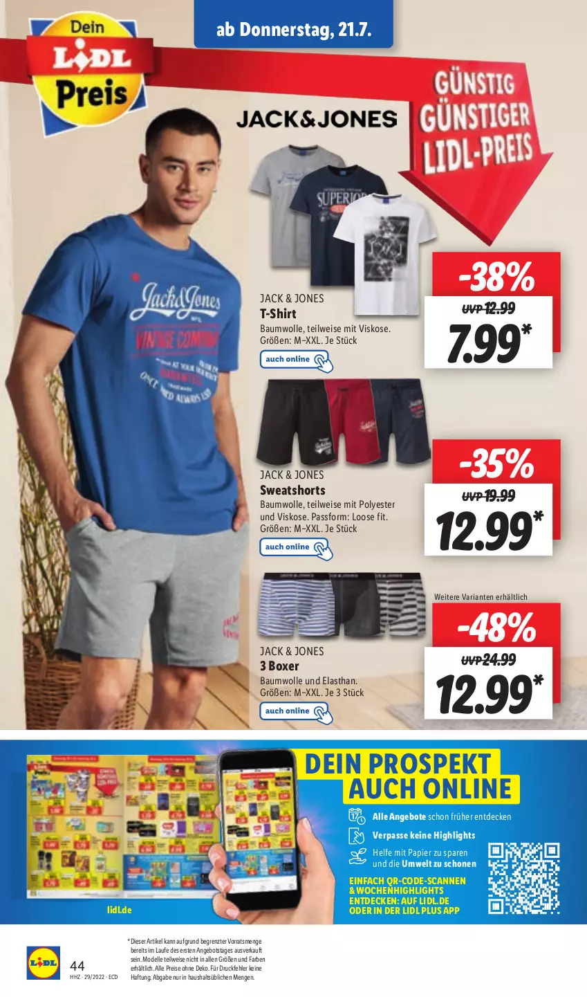 Aktueller Prospekt Lidl - Aktionsprospekt - von 18.07 bis 23.07.2022 - strona 50 - produkty: angebot, angebote, Bau, baumwolle, decke, dell, drucker, eis, elle, Engel, kerze, Loose, Mode, papier, reis, Ria, shirt, shorts, sweatshorts, T-Shirt, Ti, wolle, ZTE