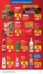 Gazetka promocyjna Lidl - Aktionsprospekt - Gazetka - ważna od 23.07 do 23.07.2022 - strona 39 - produkty: alkohol, angebot, batida, chips, choclait chips, choco crossies, Cillit, cillit bang, coca-cola, cola, crossies, dove, eis, elle, fanta, frucht, fruchtsaft, Handseife, mangaroca, mars, natur, natur radler, nestlé, Paula, paulaner, preisvorteil, punica, radler, Rauch, reis, rwe, saft, sagrotan, schogetten, Seife, shampoo, snack, snacks, snickers, teller, Ti, twix, ZTE