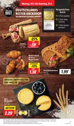 Gazetka promocyjna Lidl - Aktionsprospekt - Gazetka - ważna od 23.07 do 23.07.2022 - strona 5 - produkty: aktionspreis, brot, butter, ciabatta, creme, Croissant, eis, Käse, käsekuchen, kuchen, Kürbis, lebensmittel, nuss, reis, Ti, vita, ZTE