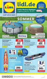 Gazetka promocyjna Lidl - Aktionsprospekt - Gazetka - ważna od 23.07 do 23.07.2022 - strona 51 - produkty: angebot, angebote, aufbewahrungstasche, Bau, bestway, eis, getränk, getränke, getränkehalter, Kajak, kissen, nackenkissen, ndk, pool, reis, ring, rucksack, sac, Sport, steel pro, Tasche, tee, Ti, wasser, Weste, Whirlpool