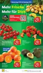 Gazetka promocyjna Lidl - Aktionsprospekt - Gazetka - ważna od 23.12 do 23.12.2023 - strona 44 - produkty: avocado, beere, beeren, eis, erdbeere, erdbeeren, früchte, kartoffel, kartoffeln, navelina, ndk, orange, orangen, Rauch, reis, Schal, Schale, speisekartoffeln, strauchtomaten, Ti, tomate, tomaten