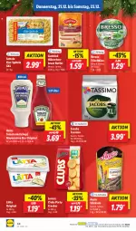 Gazetka promocyjna Lidl - Aktionsprospekt - Gazetka - ważna od 23.12 do 23.12.2023 - strona 48 - produkty: aoste stickado, bresso, cracker, eier, elle, frischkäse, gin, gutfried, hähnchenbrust, heinz, jacobs, jacobs tassimo, Käse, ketchup, lätta, lorenz, mayonnaise, ndk, Schal, Schale, settele, sim, stickado, tassimo, teller, Ti, tomate, tomaten, tomatenketchup, Yo