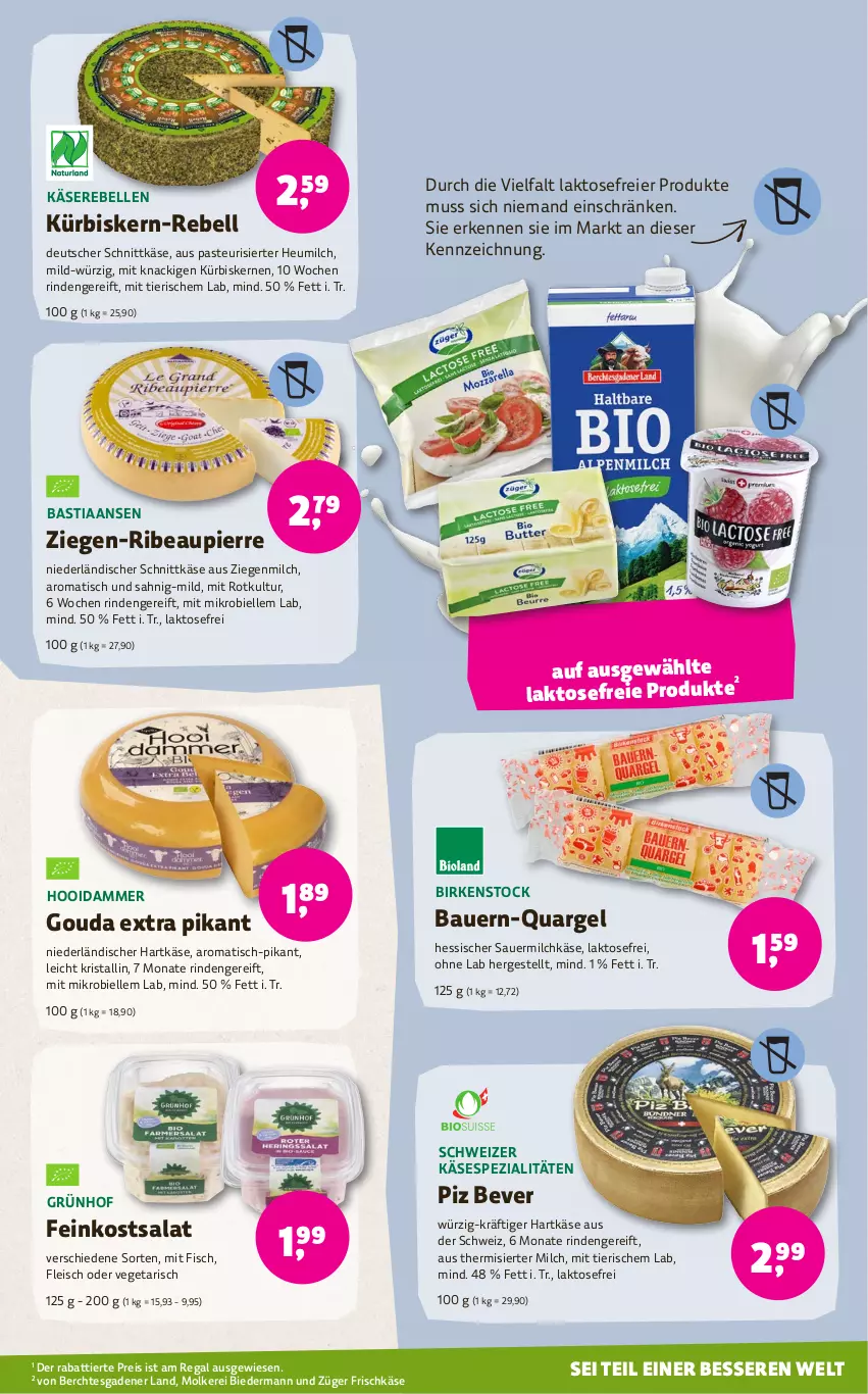 Aktueller Prospekt Denns Biomarkt - von 14.08 bis 27.08.2024 - strona 5 - produkty: asti, auer, Bau, Bauer, birkenstock, deutscher schnittkäse, eier, eis, elle, feinkost, fisch, fleisch, frischkäse, gouda, hartkäse, Heu, heumilch, Käse, Käserebellen, Kürbis, kürbiskerne, milch, niederländischer schnittkäse, rebell, regal, reis, rind, salat, Sauermilchkäse, schnittkäse, Spezi, Ti, tisch, Vegeta