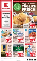 Gazetka promocyjna Kaufland - Prospekt - Gazetka - ważna od 26.07 do 26.07.2023 - strona 1 - produkty: ACC, auer, Bau, Bauer, beck's, bohne, bohnen, brötchen, dallmayr, dallmayr prodomo, doppelrahmstufe, eis, elle, filet, flammkuchen, frischkäse, für grill und pfanne, gin, grill, grill und pfanne, Käse, kuchen, lamm, lenor, lenor weichspüler, mehl, natur, Ofen, original wagner, pfanne, philadelphia, pils, pizza, prodomo, purland, Rauch, reis, Ria, rum, saft, schwein, schweine, schweinefilet, steinofen, Ti, und pfanne, wagner, weichspüler, wein, weine