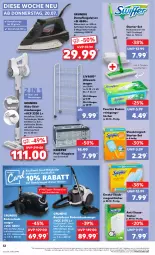 Gazetka promocyjna Kaufland - Prospekt - Gazetka - ważna od 26.07 do 26.07.2023 - strona 34 - produkty: akku, angebot, angebote, Bau, Behälter, beko, beutel, bodenstaubsauger, bodenwischer, bügel, Bügeleisen, bürste, dampfbügeleisen, eis, grundig, Klappbox, LED-Leuchte, Leuchte, leuchten, Magnets, Reinigung, reinigungstücher, Schal, staubmagnet, staubsauger, Stielstaubsauger, Ti, tücher, wasser, wassertank, weck, ZTE