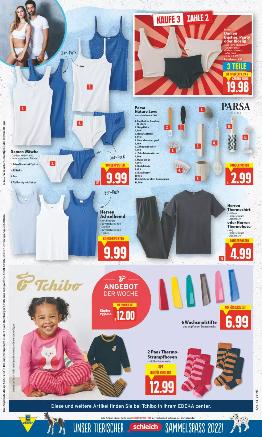 Aktueller Prospekt E Center - Angebote der Woche - von 26.09 bis 01.10.2022 - strona 13 - produkty: achselhemd, angebot, angebote, Bad, bambus, Bau, baumwolle, Becher, bio, bio-baumwolle, braun, burger, bürste, bürsten, eis, hamburger, hemd, hose, hosen, lamm, Make-up, mit bio-baumwolle, Nagelfeile, natur, reis, Roller, rosen, rum, Rundbürste, shirt, slip, stifte, Strumpfhose, Taillenslip, Thermoshirt, Ti, wolle, zahnbürste, zahnbürsten, ZTE