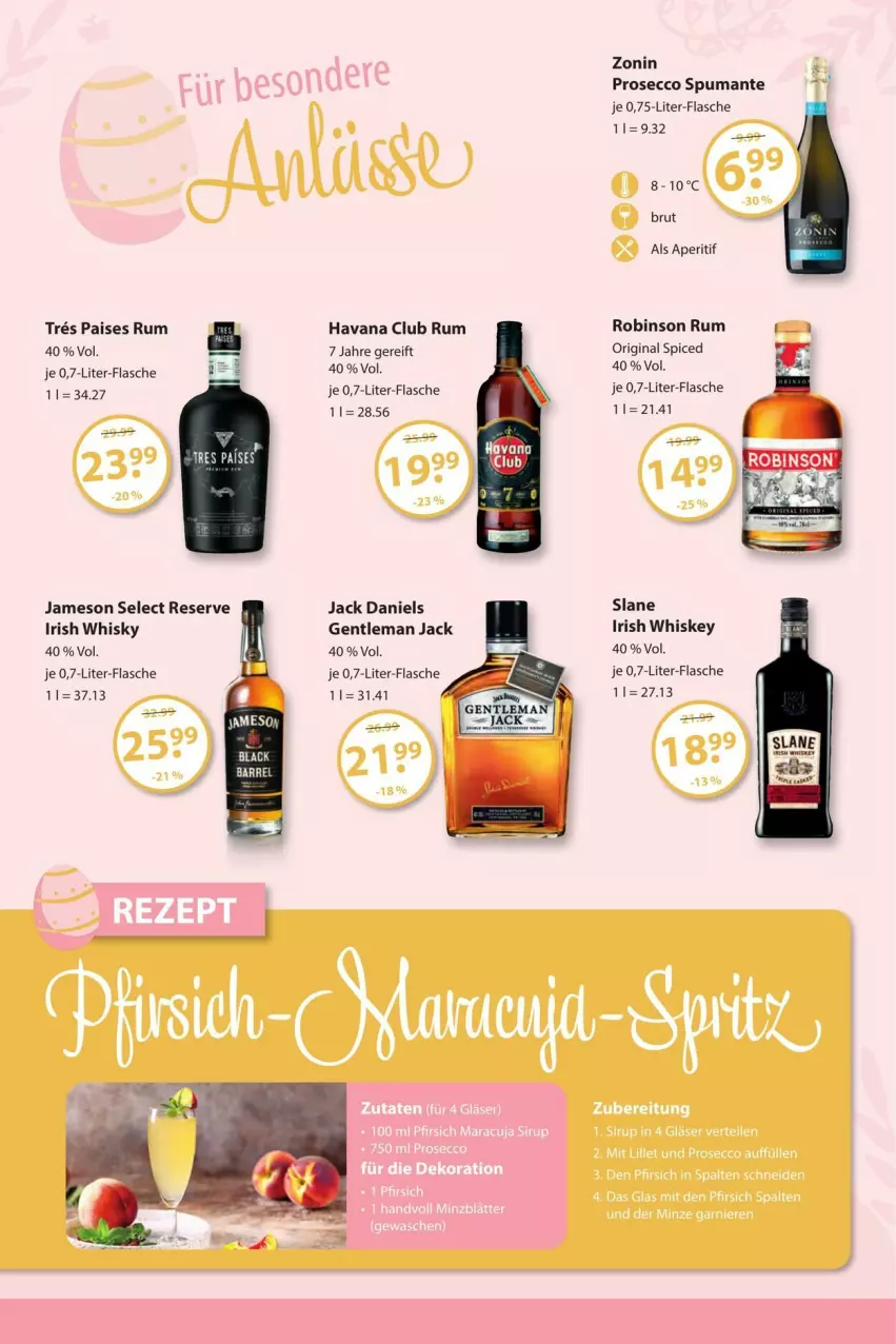 Aktueller Prospekt Vmarkt - Prospekte - von 14.03 bis 30.03.2024 - strona 10 - produkty: aperitif, brut, ecco, flasche, gin, Havana Club, irish whiskey, jack daniel, jack daniels, jameson, prosecco, puma, rum, spumante, Ti, whiskey, whisky, zonin