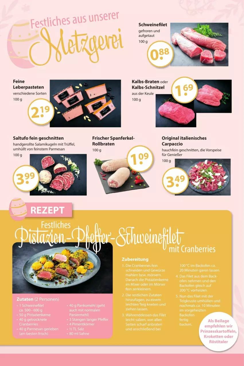 Aktueller Prospekt Vmarkt - Prospekte - von 14.03 bis 30.03.2024 - strona 2 - produkty: ACC, braten, Carpaccio, eis, filet, gin, Kugel, pastete, rollbraten, salami, schnitten, schnitzel, schwein, schweine, schweinefilet, Trüffel, vorspeise, wein, weine