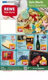 Gazetka promocyjna Rewe - Diese Woche im Angebot! - Gazetka - ważna od 09.04 do 09.04.2022 - strona 1 - produkty: aktionspreis, angebot, angebote, beere, beeren, bourbon, bourbon vanille, caramel, coca-cola, cola, eis, elle, fürst von metternich, gouda, gouda jung, heidelbeere, heidelbeeren, Heu, lindt, mac, macadamia, Mett, metternich, mövenpick, nuii, reis, rind, rinder, Rinderroulade, rinderrouladen, rouladen, rum, saft, Schal, Schale, sekt, Ti, vanille