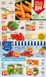 Gazetka promocyjna Rewe - Diese Woche im Angebot! - Gazetka - ważna od 09.04 do 09.04.2022 - strona 3 - produkty: aktionspreis, Babyspinat, beere, beeren, bio, cola, discount, eis, elle, erdbeere, erdbeeren, feldsalat, florette, kühlregal, möhren, regal, reis, Romatomaten, rucola, rwe, salat, Schal, Schale, spargel, speisemöhren, spinat, suppe, suppen, tafeltrauben, Ti, tomate, tomaten, trauben