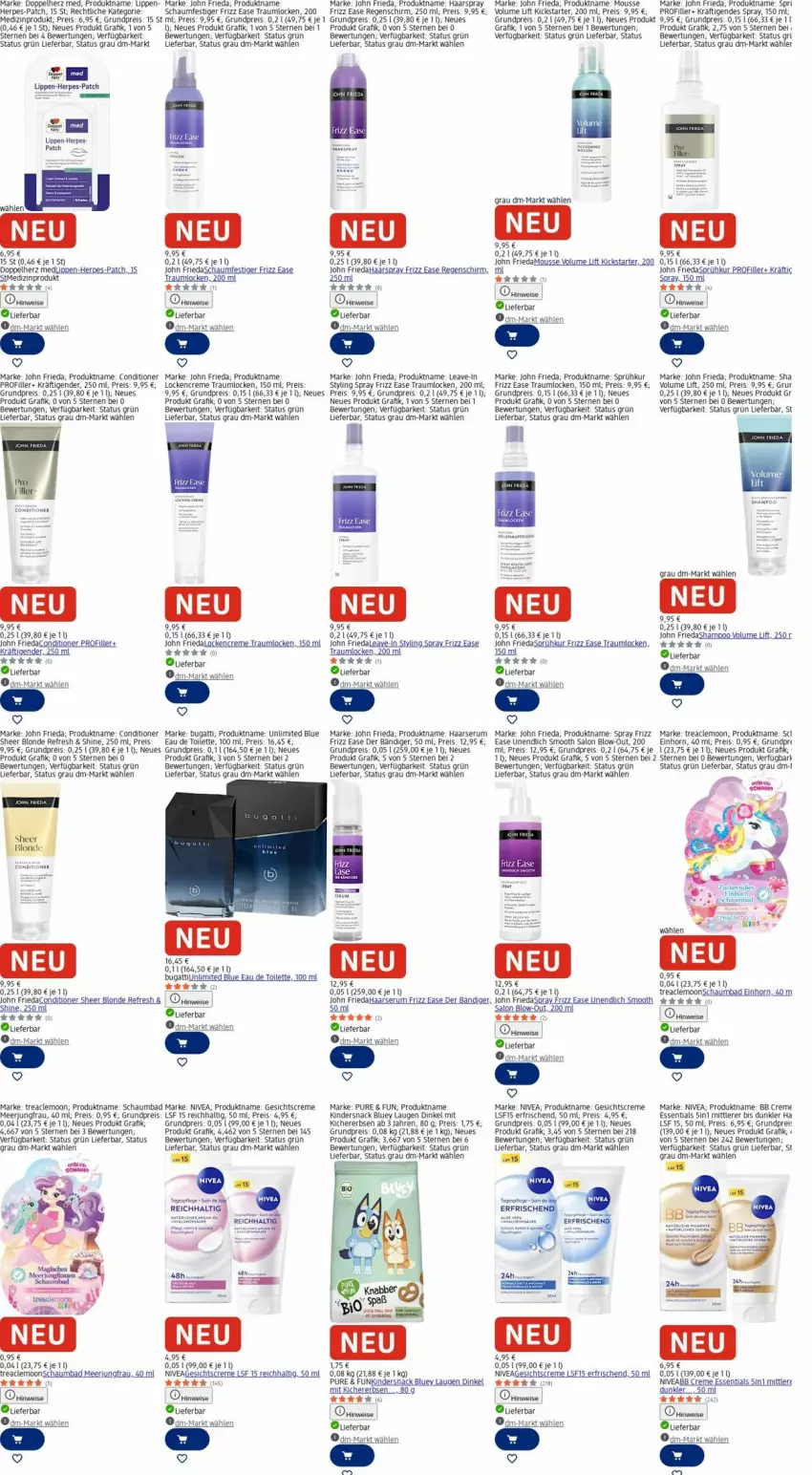 Aktueller Prospekt Dm Drogerie - Prospekte - von 30.03 bis 08.04.2026 - strona 12 - produkty: Bad, BB Creme, bugatti, creme, doppelherz, eau de toilette, eis, elle, erbsen, Gesichtscreme, haarspray, Jungfrau, kichererbsen, Kinder, kraft, lack, Lacke, medizinprodukt, mousse, nivea, reis, rum, schaumbad, schaumfestiger, Serum, shampoo, snack, Tagespflege, tee, Ti