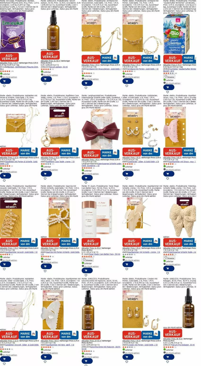 Aktueller Prospekt Dm Drogerie - Prospekte - von 30.03 bis 08.04.2026 - strona 17 - produkty: Armband, asus, bett, beutel, bio, creme, eis, Elan, elle, früchte, Gesichtscreme, Halskette, hyaluron, Kette, Kollagen, kopfhörer, lamm, perlen, pflaume, reis, reiss, rum, Serum, tee, Ti, Toner, uhr
