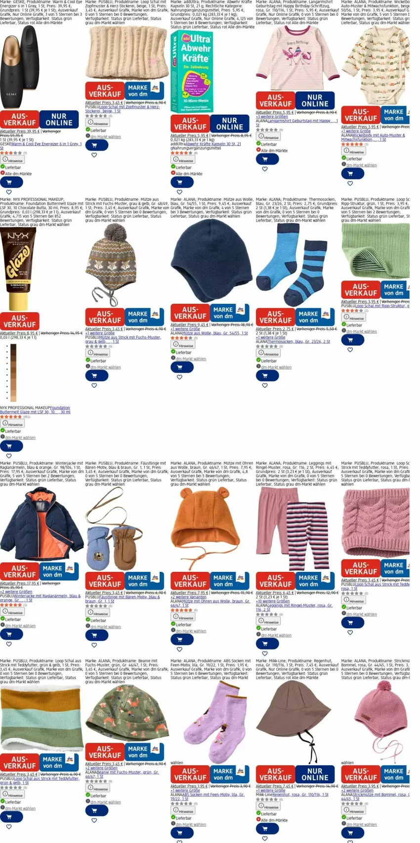 Aktueller Prospekt Dm Drogerie - Prospekte - von 30.03 bis 08.04.2026 - strona 20 - produkty: auto, Bau, Beanie, body, braun, butter, cola, eis, elle, energizer, gin, HP, Jacke, Langarmshirt, leggings, Mütze, orange, Razer, reis, Ria, ring, Schal, Schriftzug, shirt, socken, Ti, usb, WICK, wolle