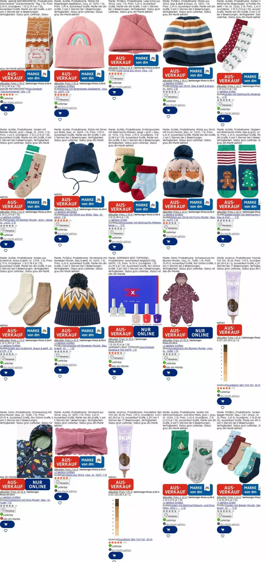 Aktueller Prospekt Dm Drogerie - Prospekte - von 30.03 bis 08.04.2026 - strona 22 - produkty: Alverde, Anzug, asti, Bau, blume, blumen, braun, eis, elle, ente, erde, Germ, geschenkset, kosmetik, lack, LG, Mode, Mütze, Nagellack, natur, naturkosmetik, obst, reis, rwe, Schal, socken, Ti, topper, uhu, usb, Weihnachtsbaum, wolle, Yo