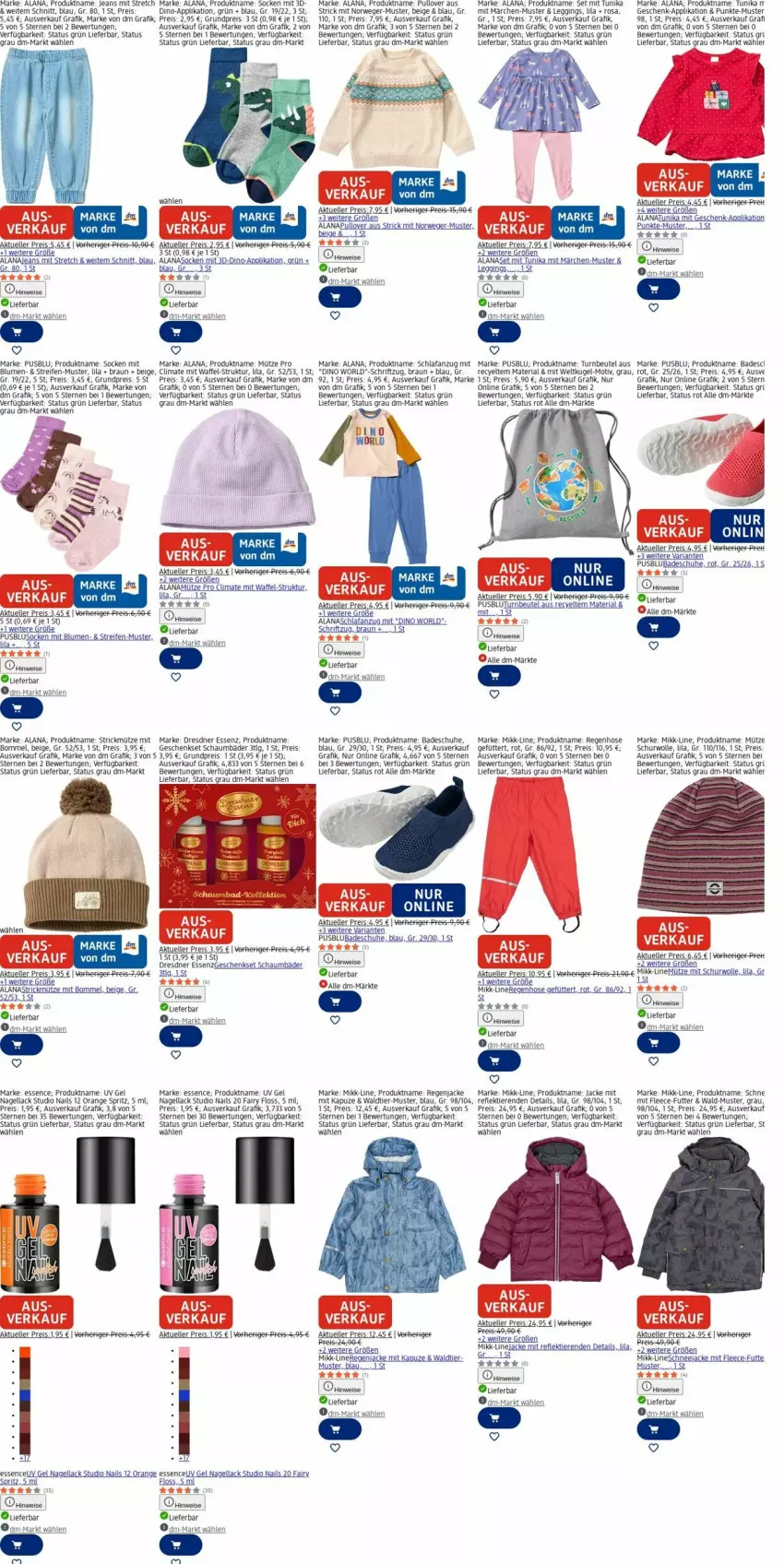 Aktueller Prospekt Dm Drogerie - Prospekte - von 30.03 bis 08.04.2026 - strona 23 - produkty: Anzug, Bad, Bau, beutel, blume, blumen, braun, eis, elle, fairy, geschenkset, gin, hose, Jacke, jeans, Kugel, lack, leggings, LG, Mütze, Nagellack, orange, Pullover, reifen, reis, Ria, rwe, Schlafanzug, Schneejacke, Schriftzug, schuhe, socken, Ti, Tiere, tunika, usb, wolle